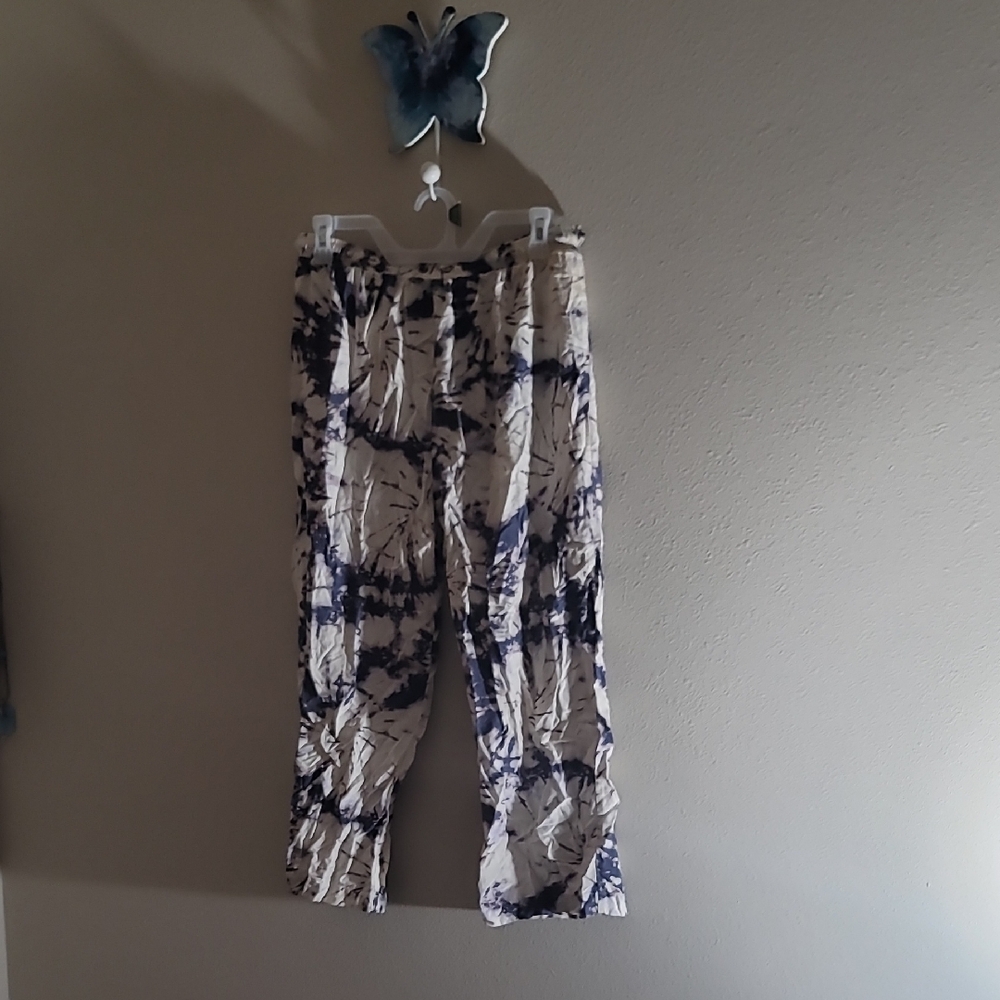 Wild Fable Blue and White Tie-Dye Pants